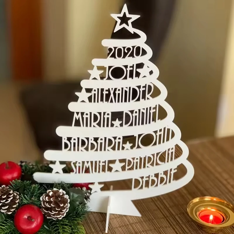 Home Decorations DIY Acrylic Ornament Christmas Tree With Handmade Freestanding Christmas Trees