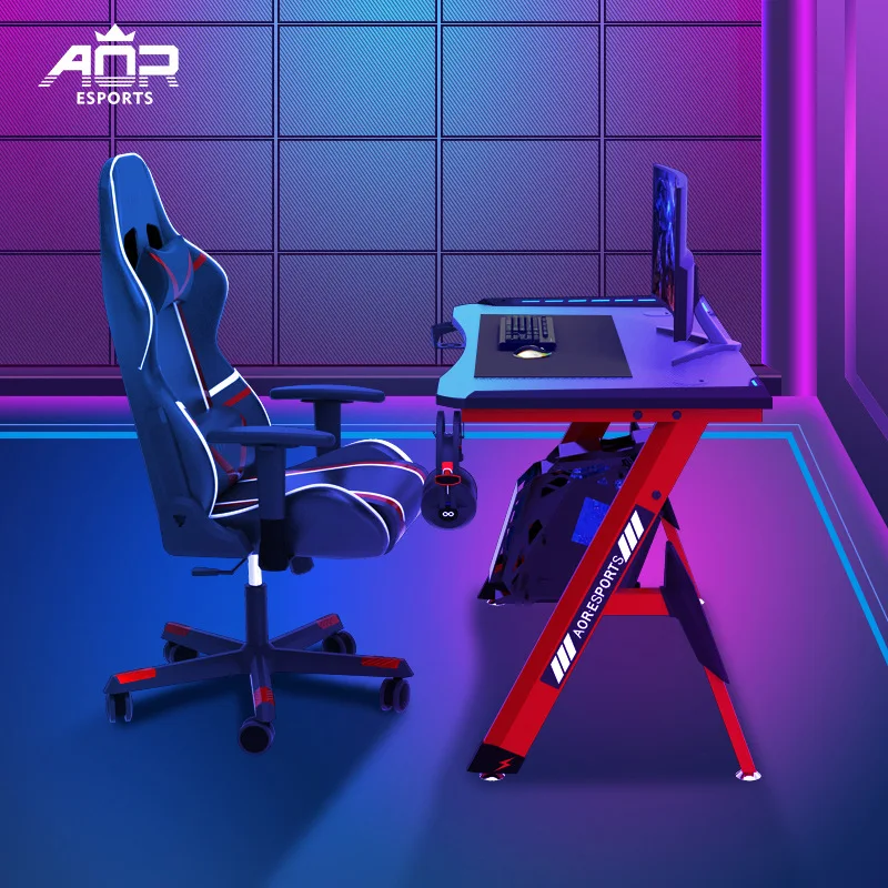 Wholesale Cheap Adjustable Gaming Desk Metal Large Size Smart Rgb E Sport Gaming Table And Chair Rgb Computer Table
