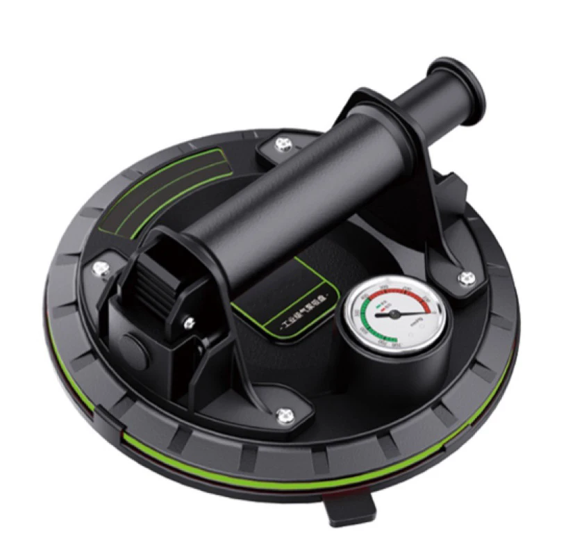 Heavy duty 8inch handle Vacuum Air Pump Single claw Suction Cup with Manometer