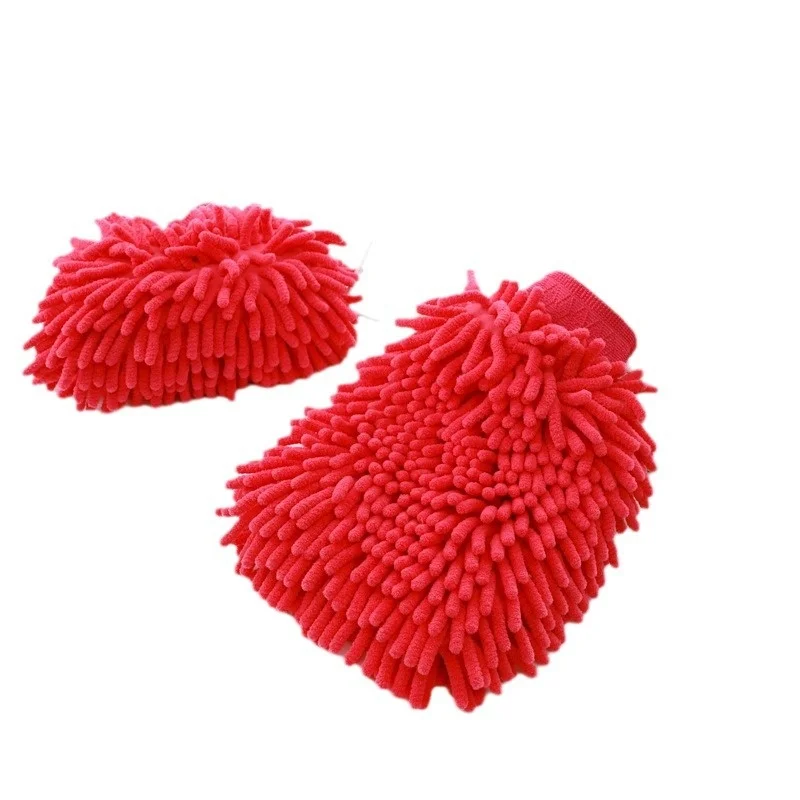 Double-Sided Chenille Cleaning Gloves Absorbent Car Wash Mitt Tools