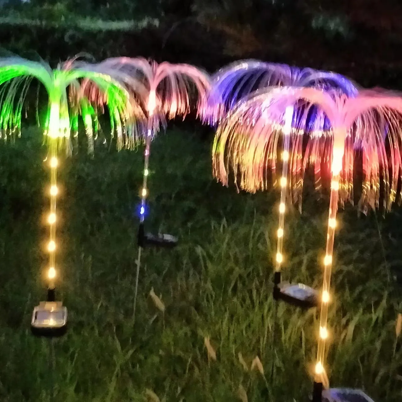 Домашняя вилла Декор водонепроницаемый Солнечный RGB цвет Медузы огни Светодиодные Патио Сад атмосфера