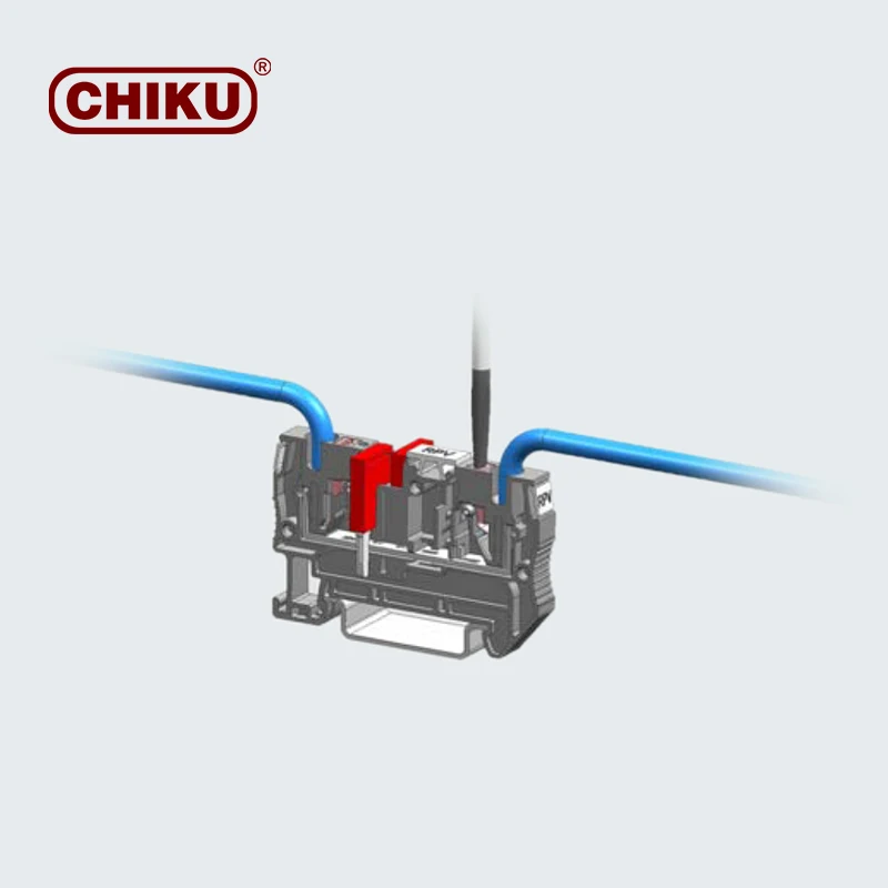 RPVTT4-PE 4 mm2 Spring Din Rail Mounted Terminal Block from Huntec CHIKU
