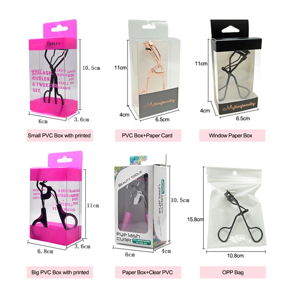 Недорогая цена, оптовая продажа, профессиональные бигуди для ресниц с упаковкой, Пользовательский логотип, черные бигуди для ресниц