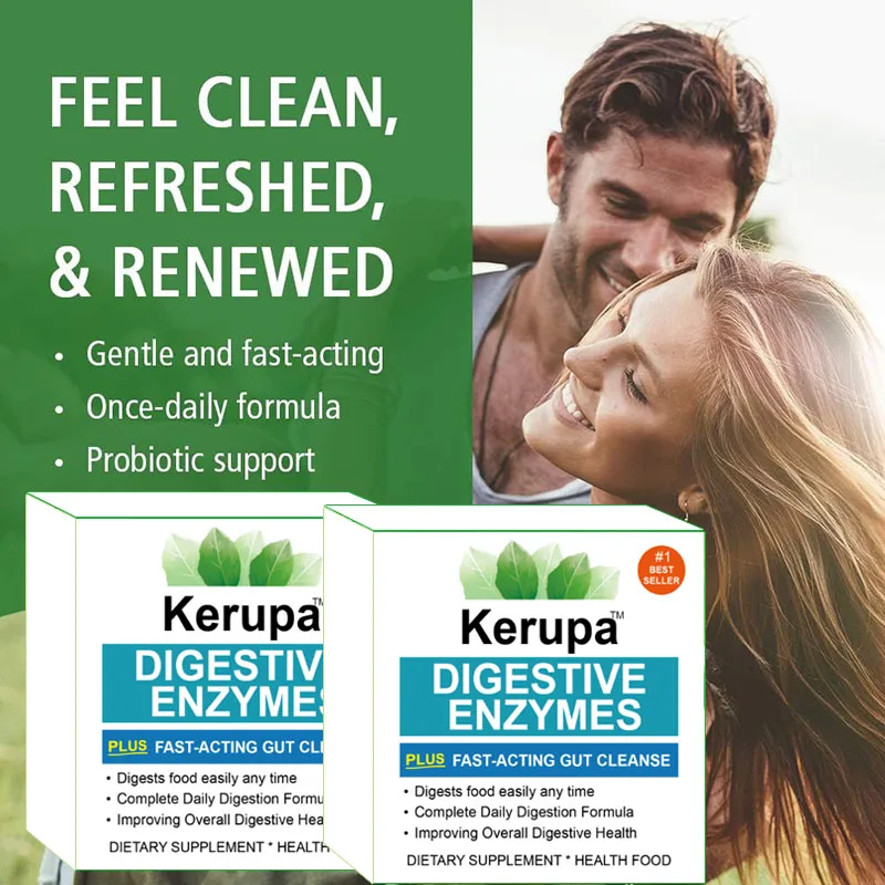 Digestive Enzymes for Digestive Health & Gut Health Gut Cleanse PILLS for Men and Women - 30 CT
