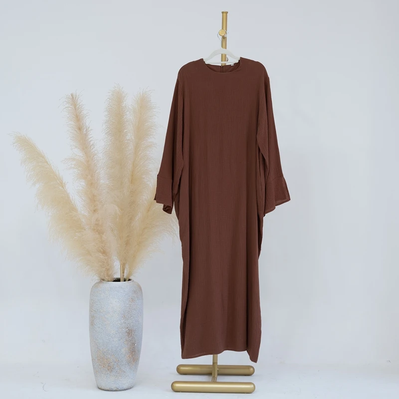 Двусторонний комплект abaya co ord jellaba для женщин скромный Бежевый Креп dubai