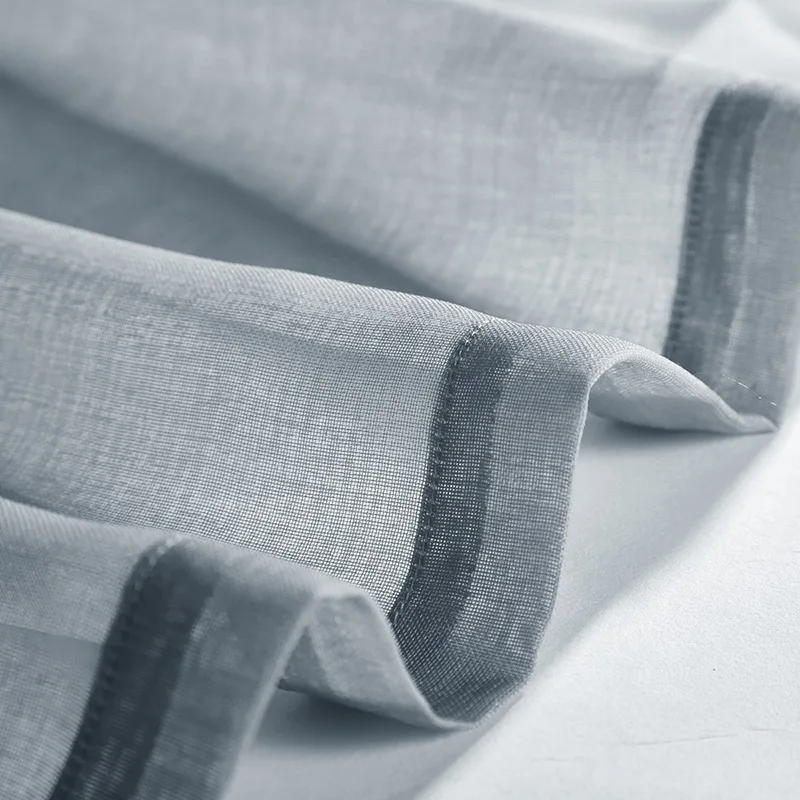 2 Piece Light Filtering polyester sheer Curtain Grommet Panels 52W*63L Inch Long