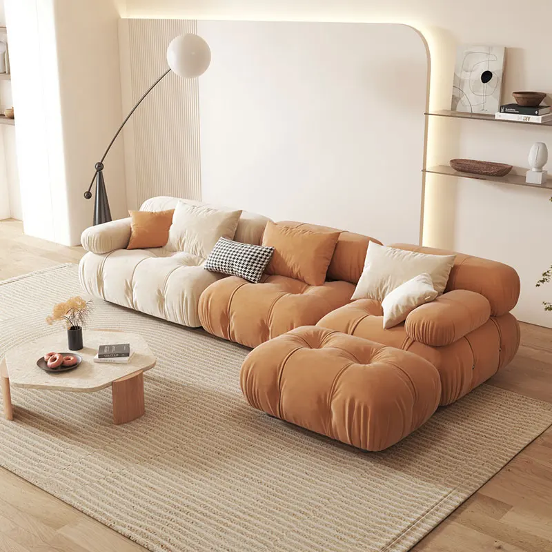 Contemporary style design living room fabric modular floor couch corner interior art sectionals sofas set