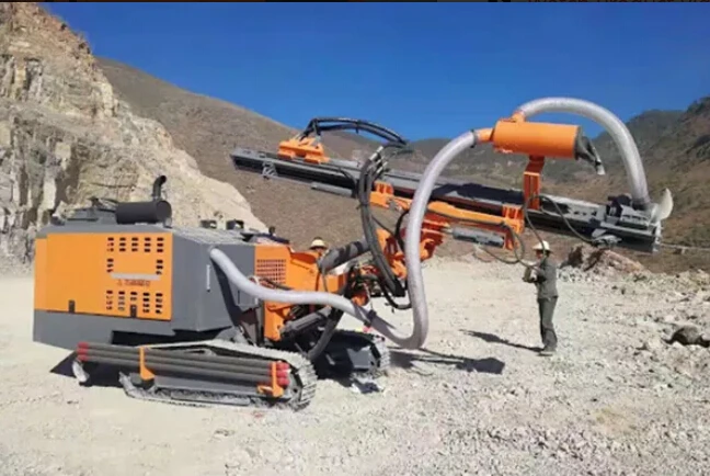 HW452  Mining Hydraulic Crawler Rock Quarry Gold Mine Blasting Hole Drilling Rig