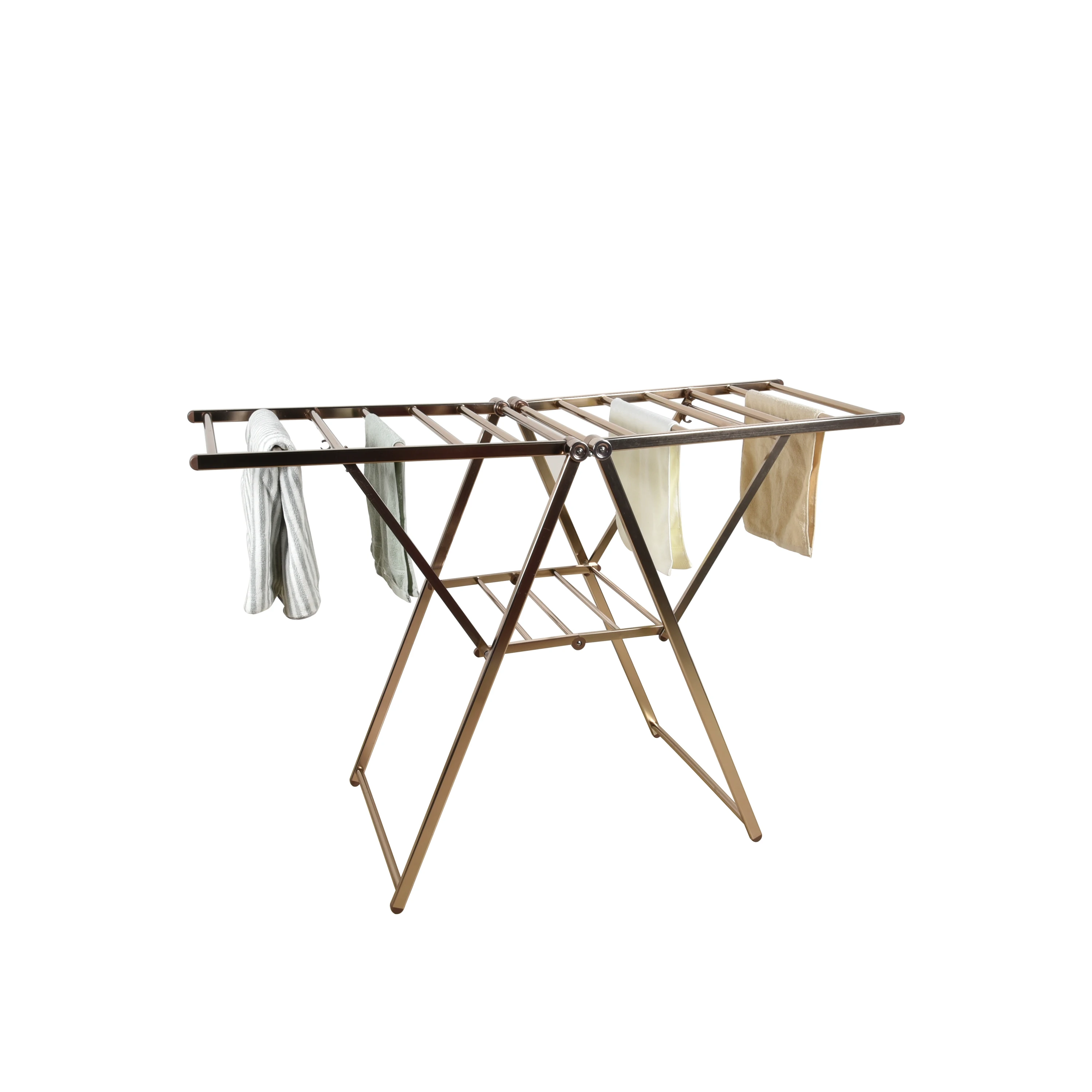 Bathroom Balcony Extendable Portable Standing Clothes Drying Rack