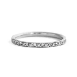 Ювелирные изделия из Дубая крошечная лента геометрический узор прозрачный CZ вечность гравированное кольцо для
