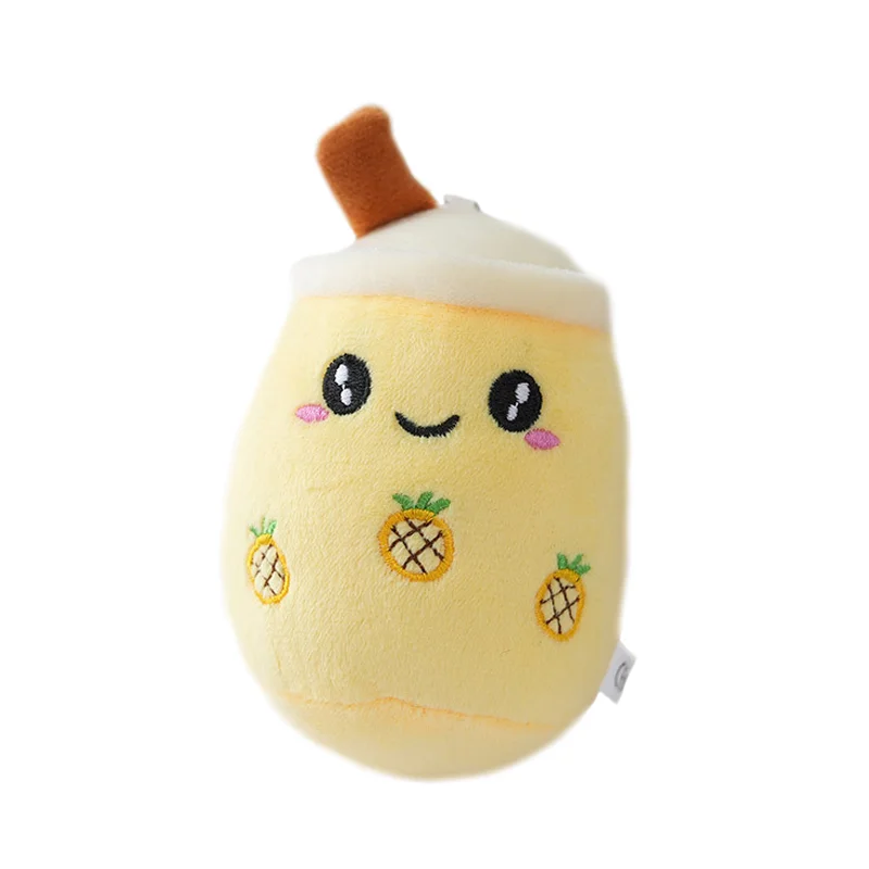 Hot Selling Stuffed Milk Tea Cup Plush Toy Keychain Pendant with Bubble Style Popular for Its Attractive Charm