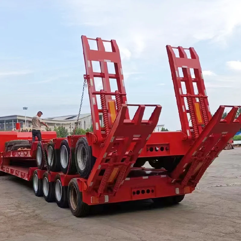 3 оси 50 т тяжелое оборудование gooseneck lowboy контейнер полуприцеп для продажи