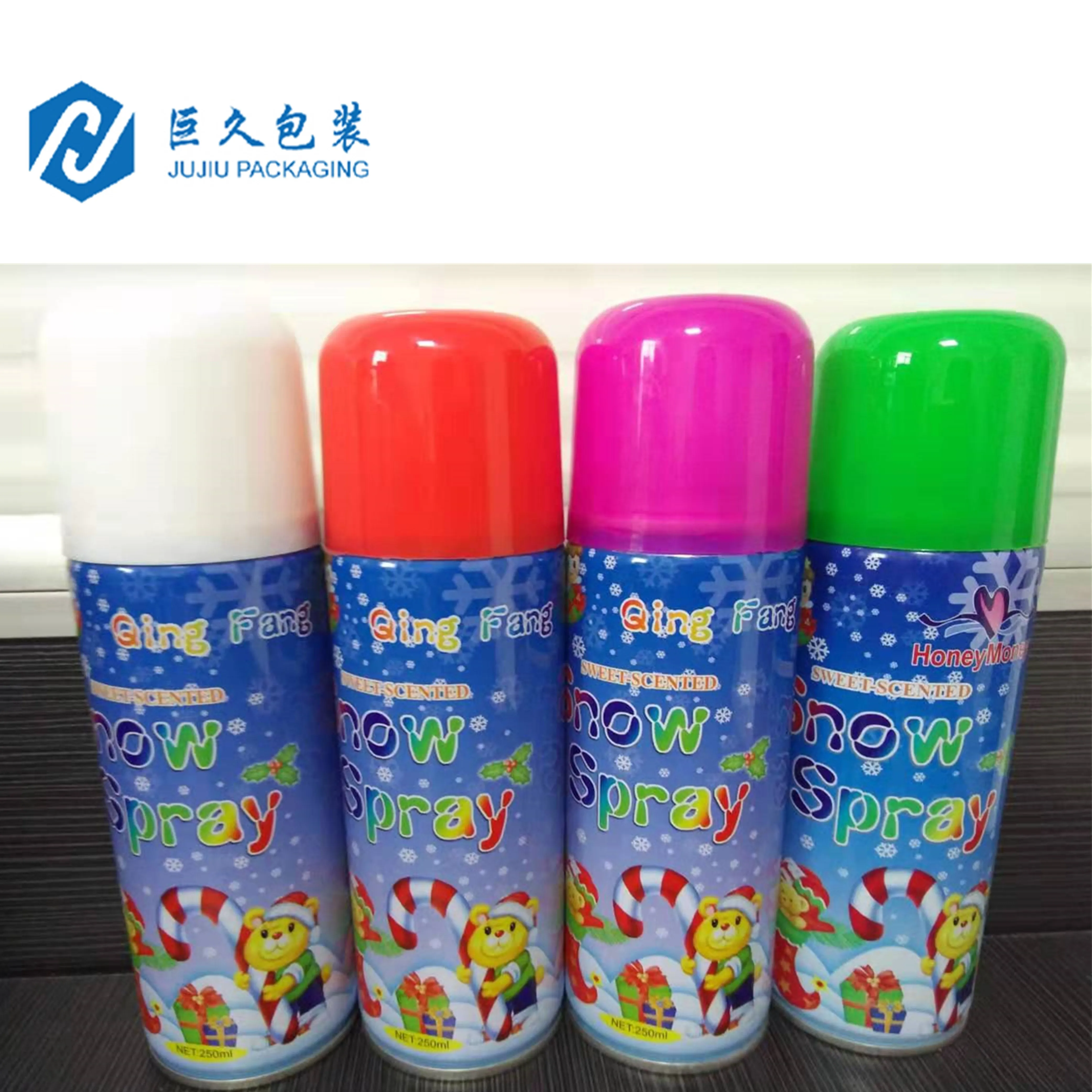 bear colored snow spray for wedding christmas decoration flying party  artificial snow foam spray