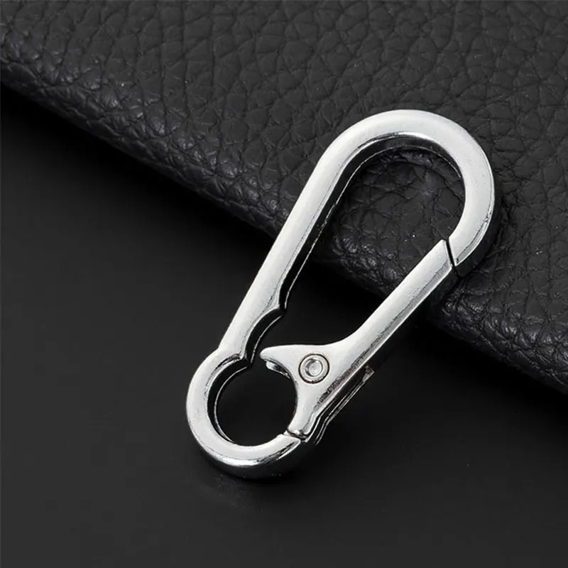 Factory Wholesale Spring Snap Carabiner Multifunctional Stainless Steel Carabiner with Clip Carabiner Keychain