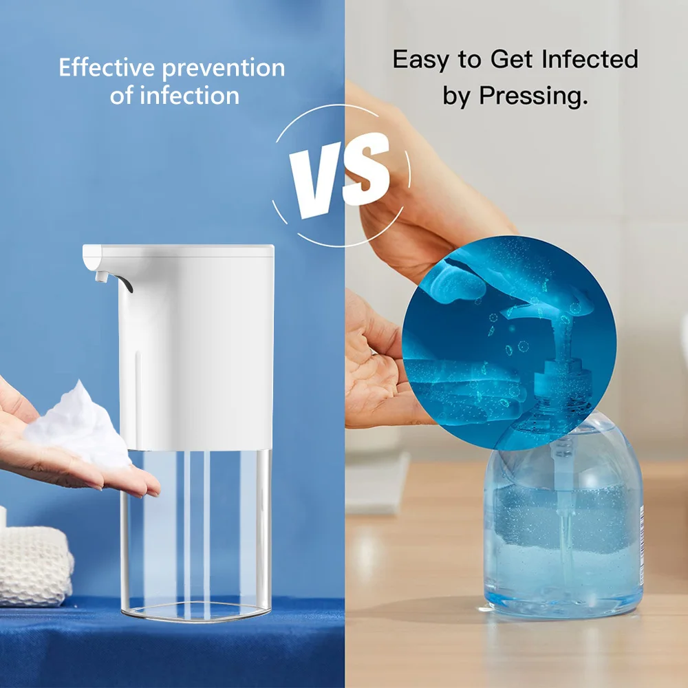 Home Desk Household Intelligent Sensor Foam Sanitizer Liquid Hand Auto Foaming Infrared Hotel Countertop Bathroom Soap Dispenser