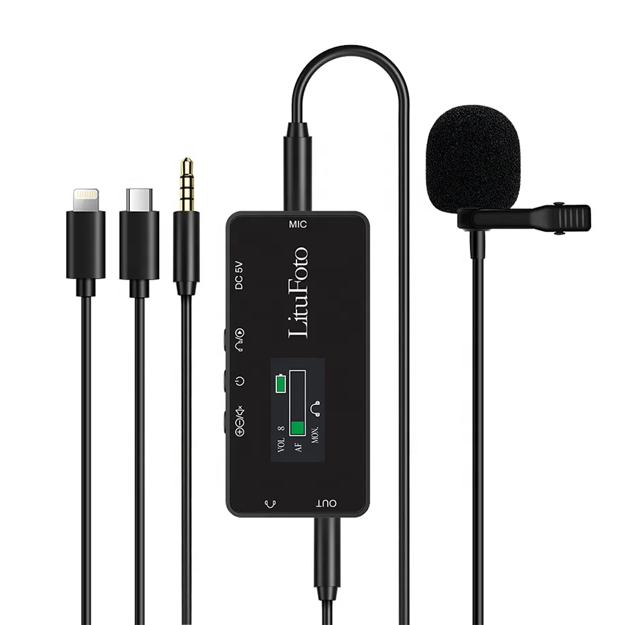 Wholesale sales manufacture condenser lavalier clip-on microphone wholesale