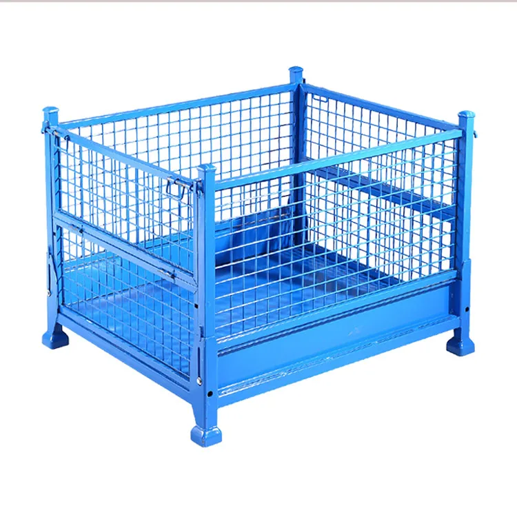 Heavy Duty Demountable Collapsible Rigid Metal Bulk Wire Mesh Storage Stacking Cage Containers