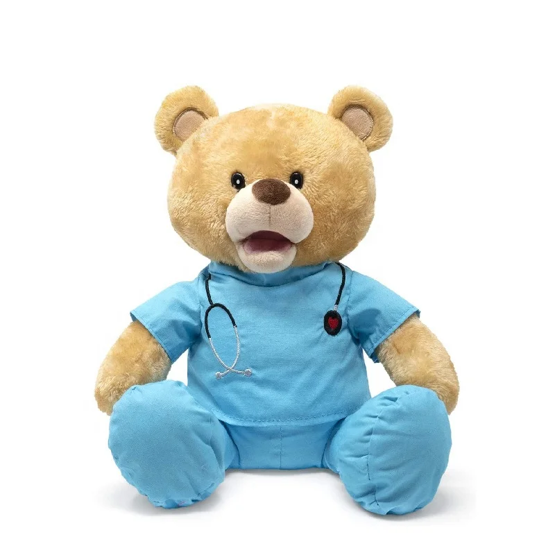 customization plush teddy bear toy doll cute doctor nurse bear stuffed animal toys with customized logo design for event gift