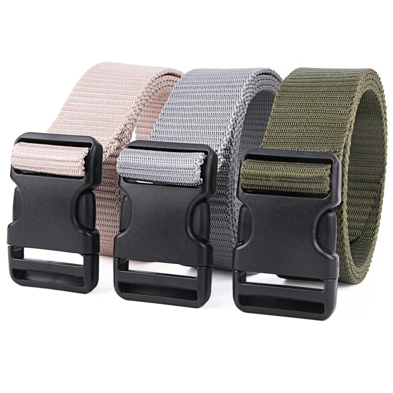 Factory Other Waist Nylon 8281 Belt With Plastic Press Buckle Belt For Mens Manufacture Custom Belt