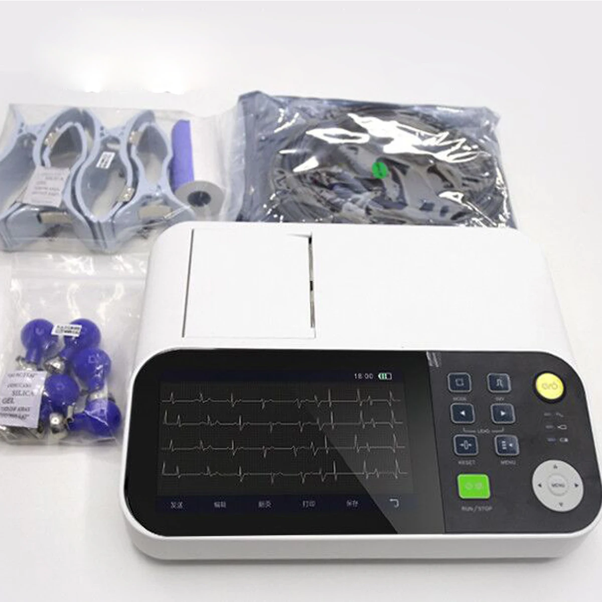 Digital Three Channel Electrocardiograph ECG Machine Electric Medical Devices Acrylic CE Holter Price Wearable Devices 3 Years