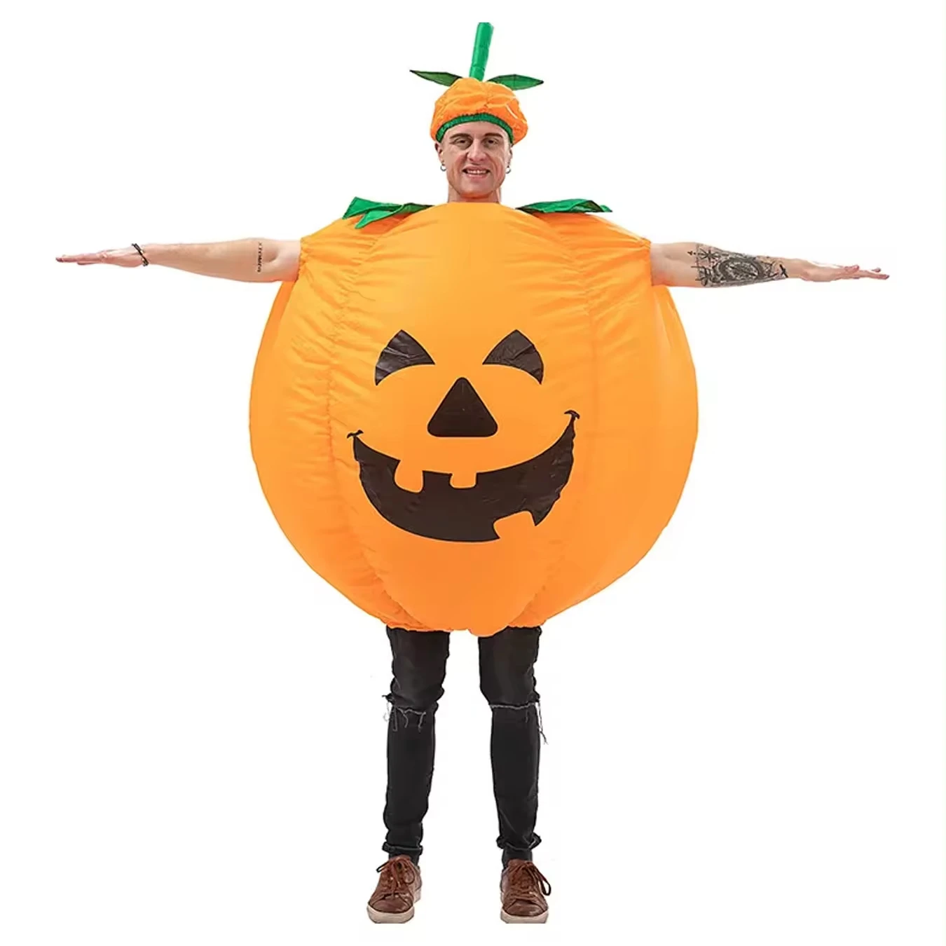 Deluxe Full Body Halloween fruit Pumpkin Inflatable Costumes for Adults Unisex