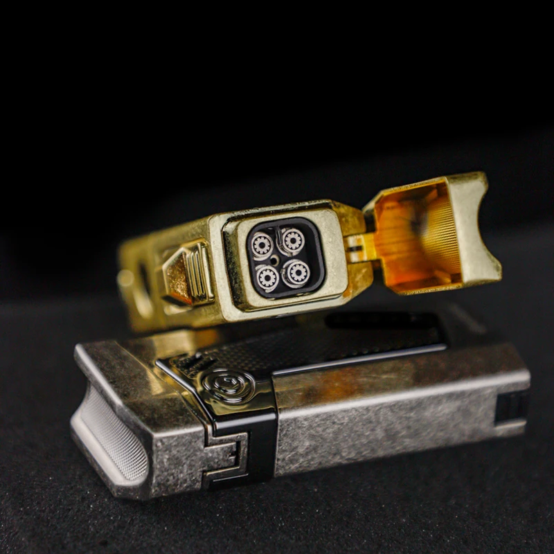 Multifunctional Zinc alloy cigar lighter four jet flame with needle punch