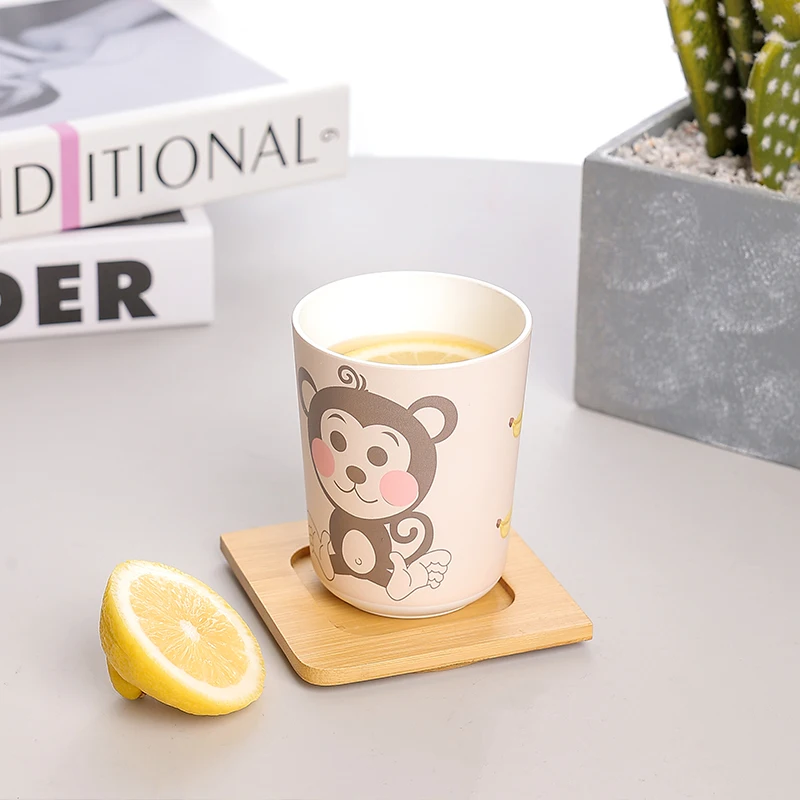 PLA Recycled Material Coffee Cup Reusable Drinking Mug Sublimation Mugs Cute Pattern Kids Tea Cups