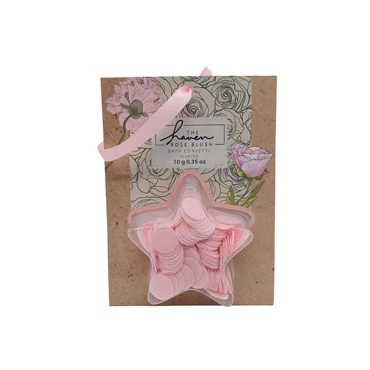 10g Rose Scented Paper Skin Care Bath Confetti Foam Flower Soap