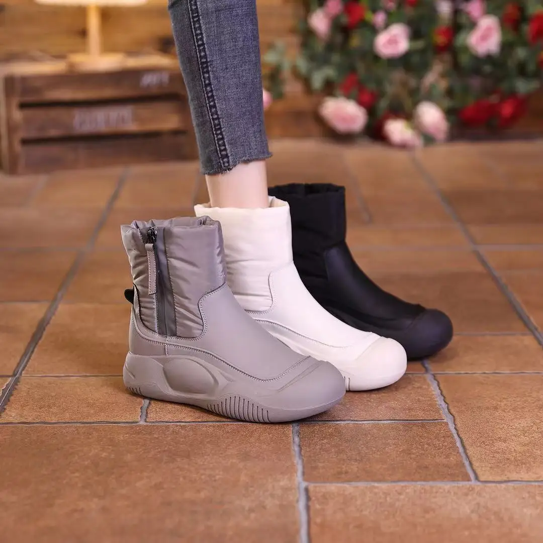 Autumn Winter New Comfortable Soft Sole Fashion Short Boots Retro Mid Top Breathable Casual Boots for Women