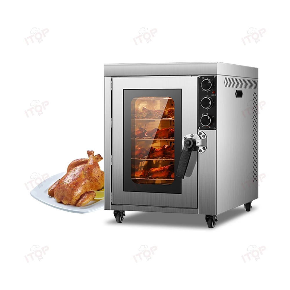 Commercial Hot Sale Small Stainless Steel Electric Chicken Roast Roasting Rotisserie Oven Griller Grill Machine Electric