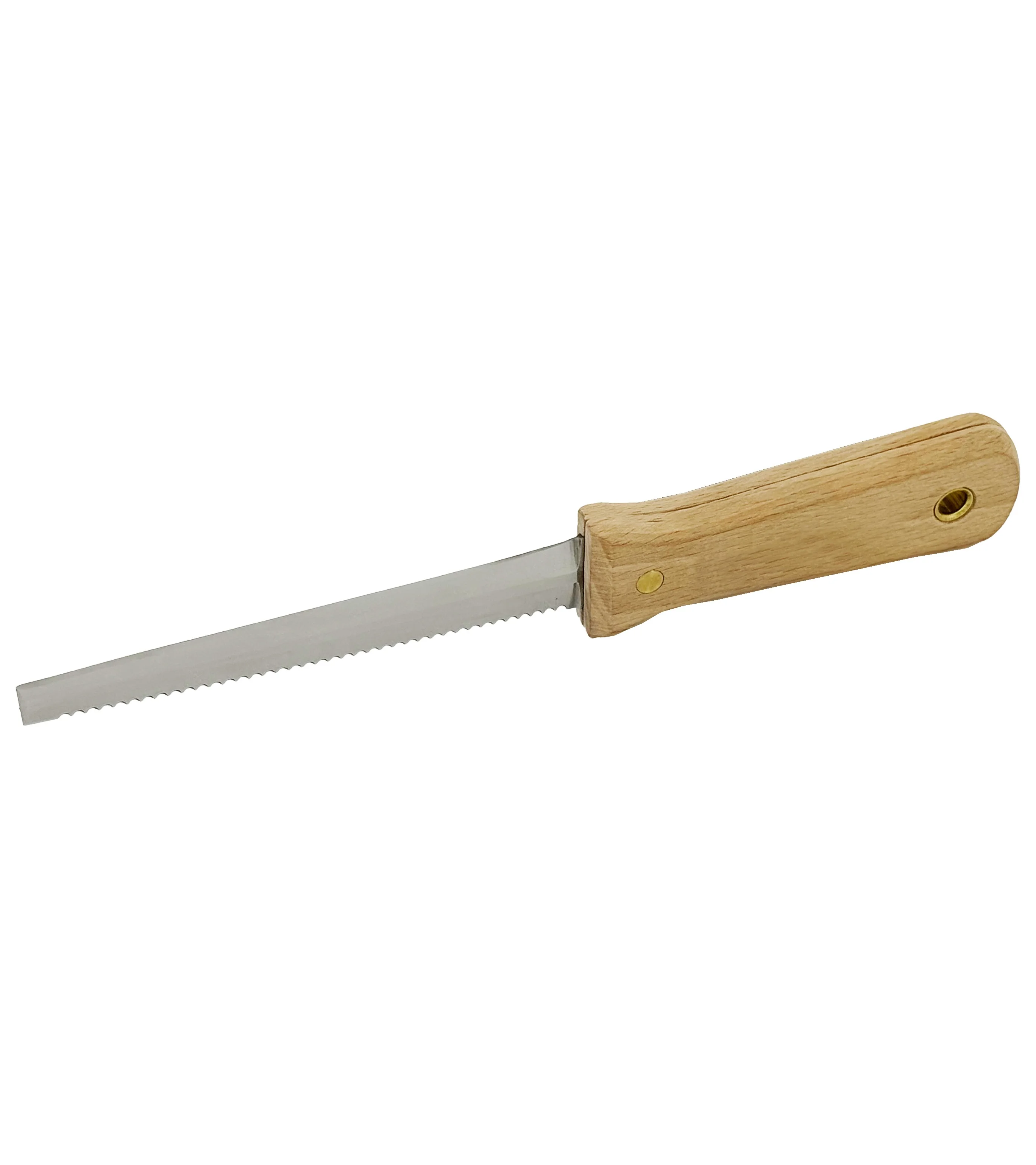 Insulation Knife with 5 Inch Long Stainless Steel Blade with Wood Handle, One Side Serrated Sharp Untility Knife Tool