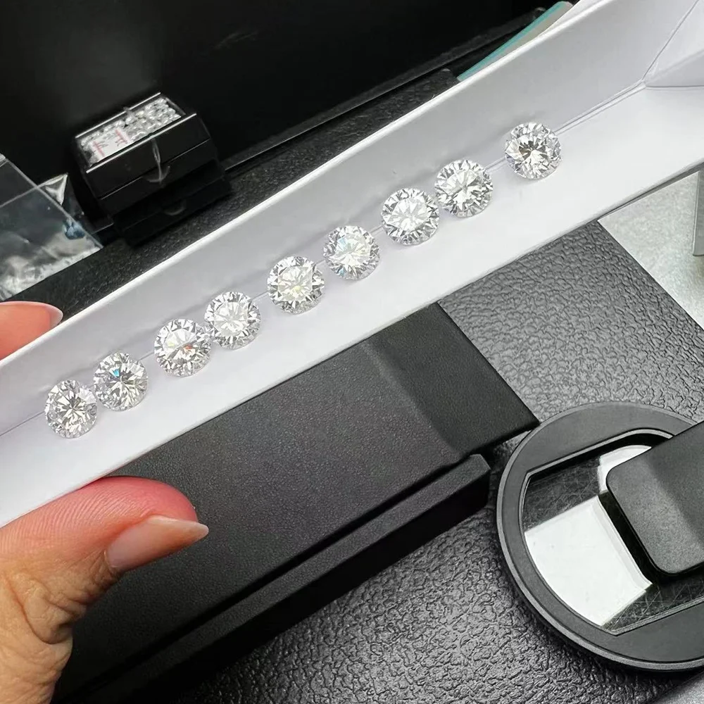 1 Carat D Color VVS Round Brilliant Cut Loose Moissanite Stones