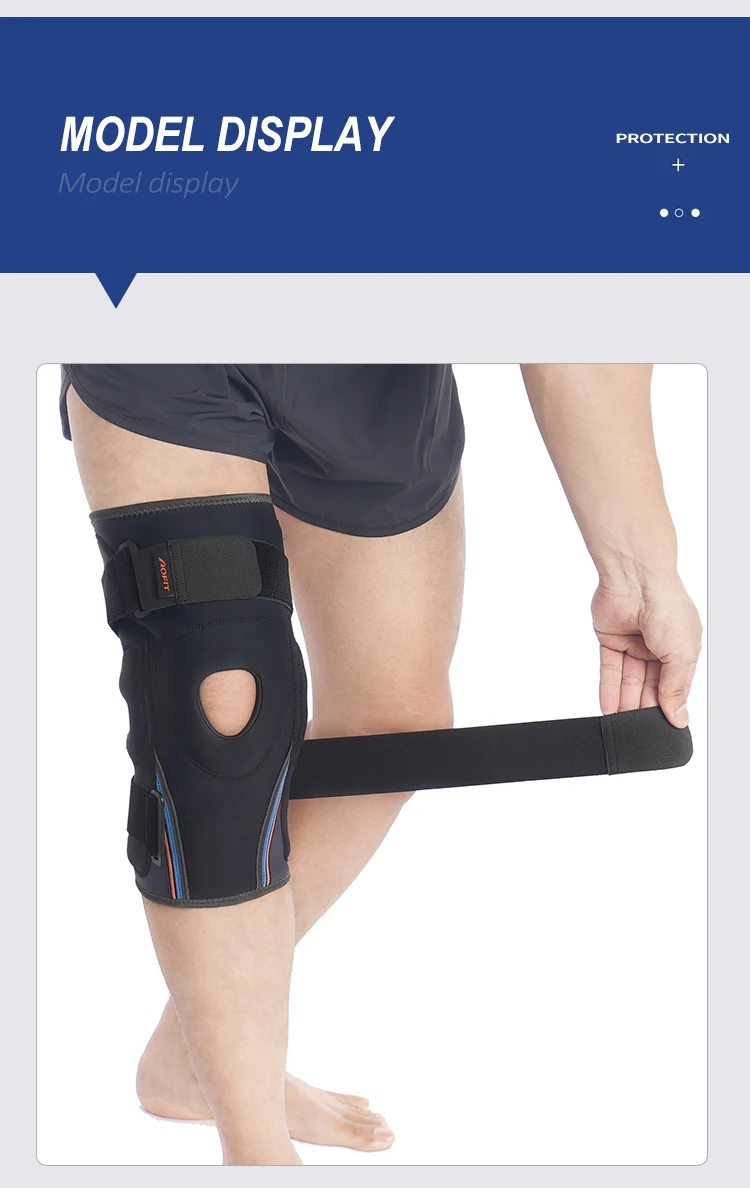 Custom Neoprene Adjustable Weightlifting Stabilize Power Lifting Basketball Knee Guard Support Belt Straps Knee Pad