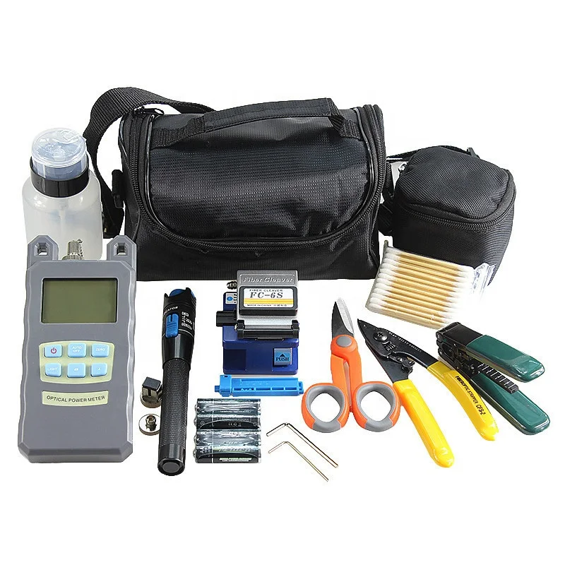 Hot Sale Ftth Fiber Optic Cable Tool Kit with FC-6S Fiber Cleaver and Power Meter