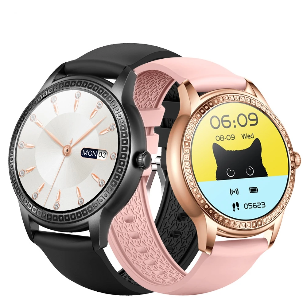 Smartwatch Women 2022 CF93 Smart Watch IP67 Waterproof 1.32 inch LCD Screen Relojes Inteligentes Round Smart Watch