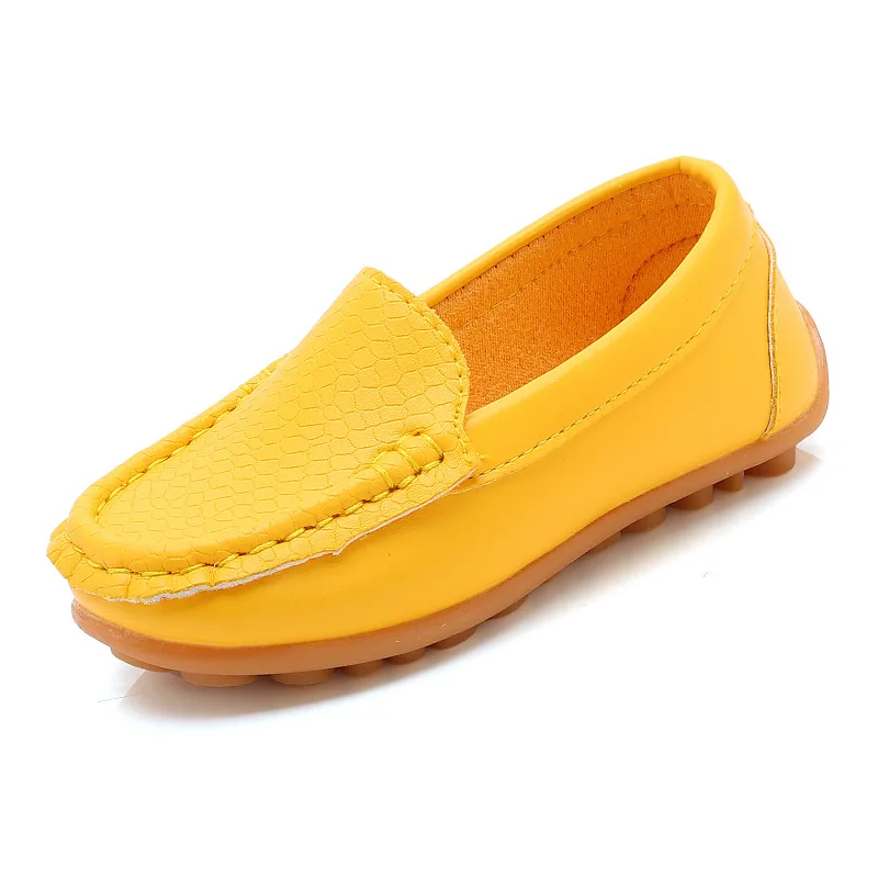 RTS Fashion Flats For Children Casual Comfortable PU Leather Boys Girls Kids Candy Moccasin Loafers All Size