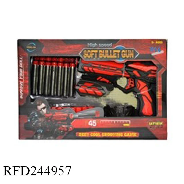  High Speed Manual Soft Bullet Gun With 14 Foam Bullets And