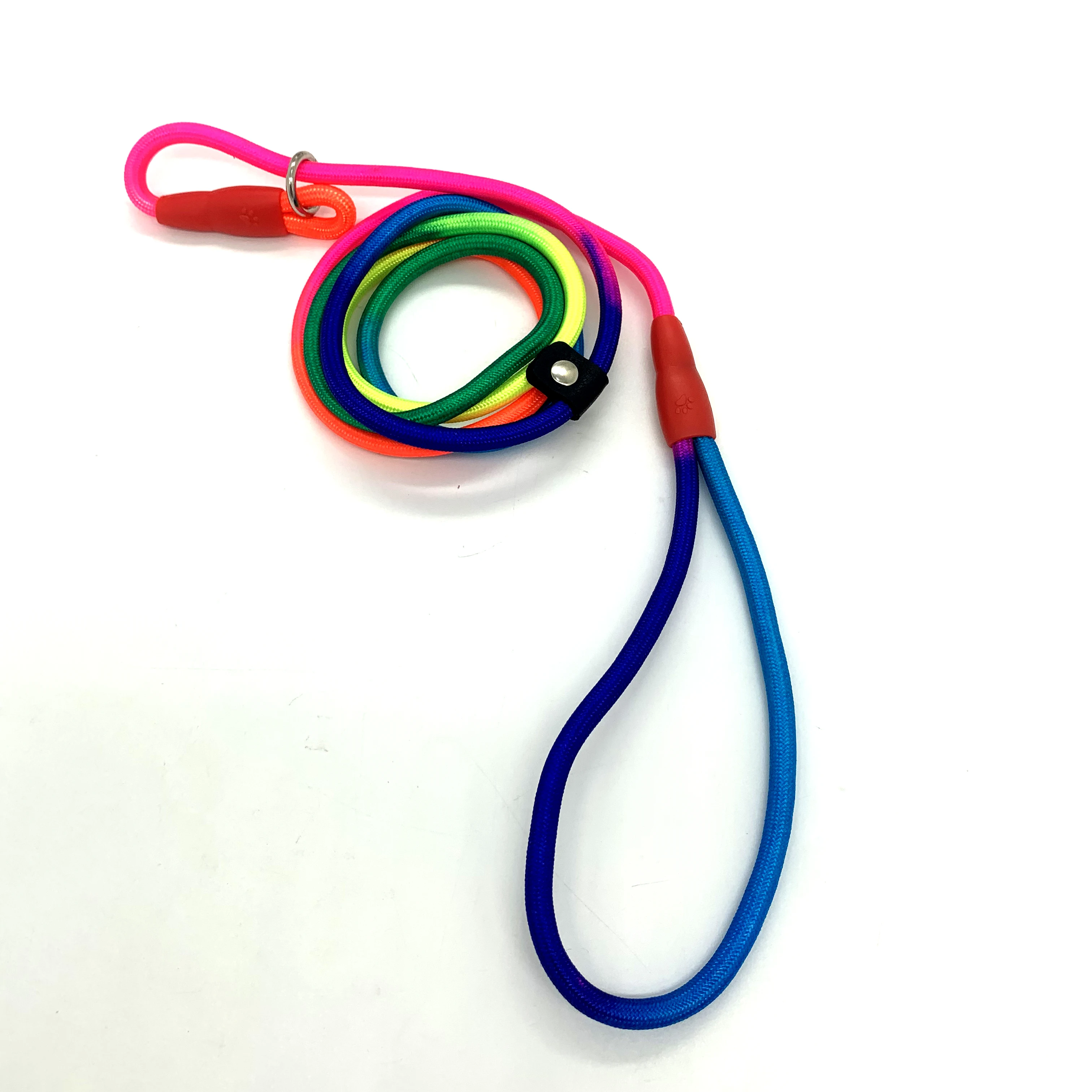 Hanyang OEM Custom rainbow gradient multifunction Nylon small pet dog leash rope for big dog