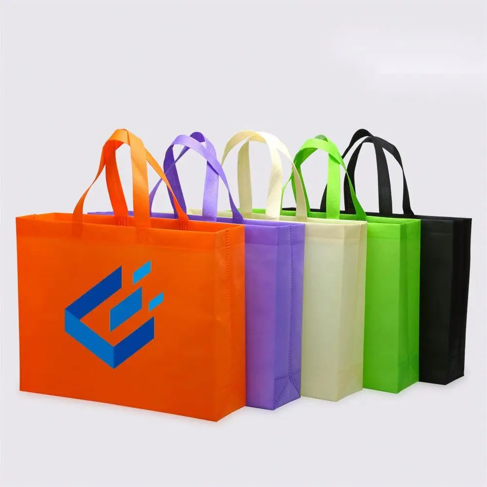 Recycling Shopping Tote Reusable Spunbond Bag Support Custom Logo Non Woven Bag