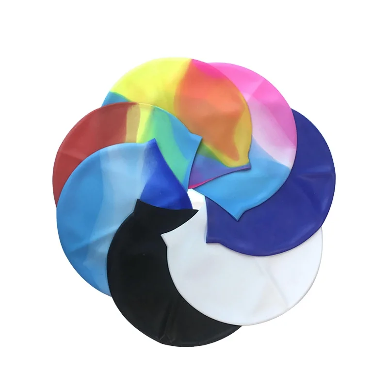 Waterproof Seamless Swim Caps Swimming Cap High Quality Water Sports Custom 100 Silicone for Adult Bag OEM Logo Style Time Pcs