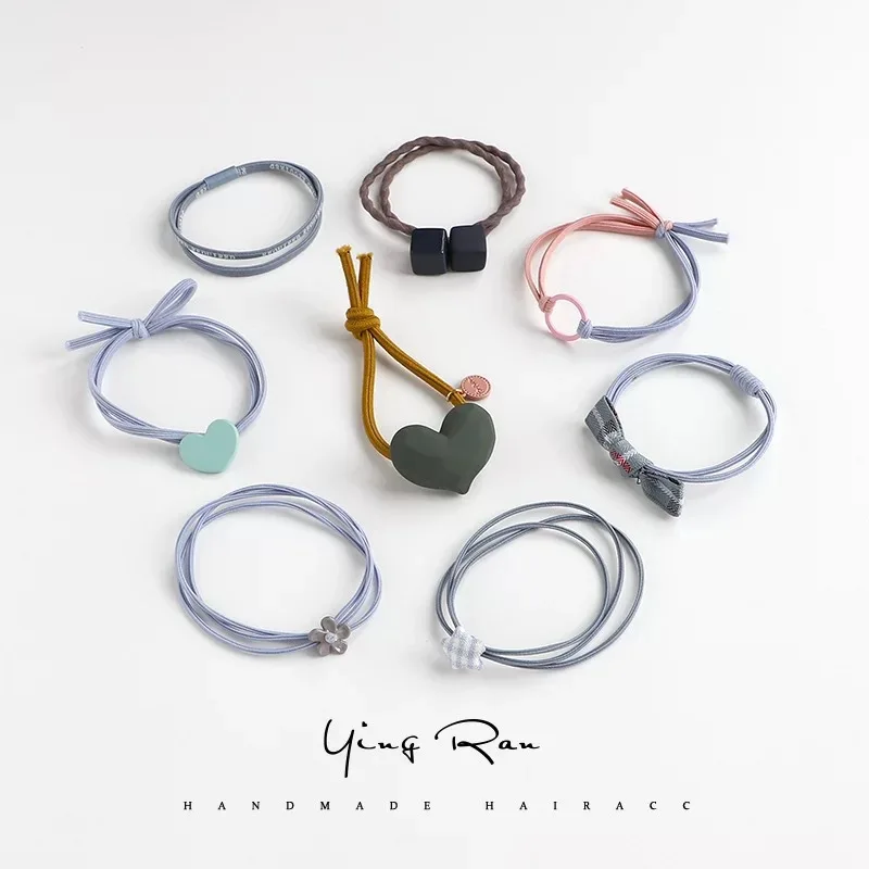 Quality Guaranteed 8pcs in bag Korean Cute Hair Ropes Rubber Elastic Band  Hair Ties Gift Set For Kids or Women hair accessories