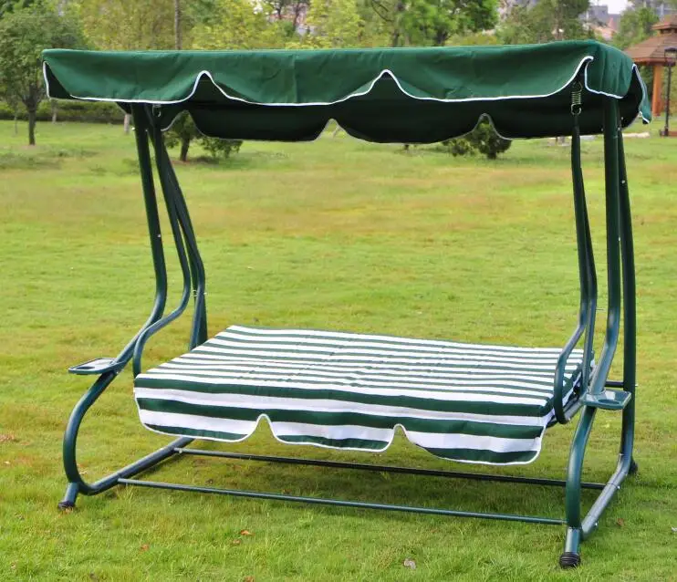 hot sale metal garden balcony patio 3 seat patio hanging swing chair with cushion