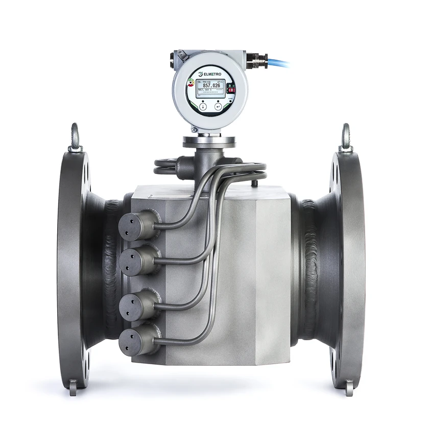 Gas pressure flow meter with solution for corrosive and droplet environments