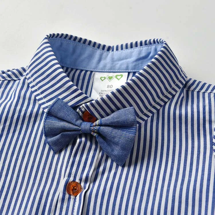 
Baby Boy Clothes High Quality Cotton Romper Nice Bow Tie Shirt Romper set 