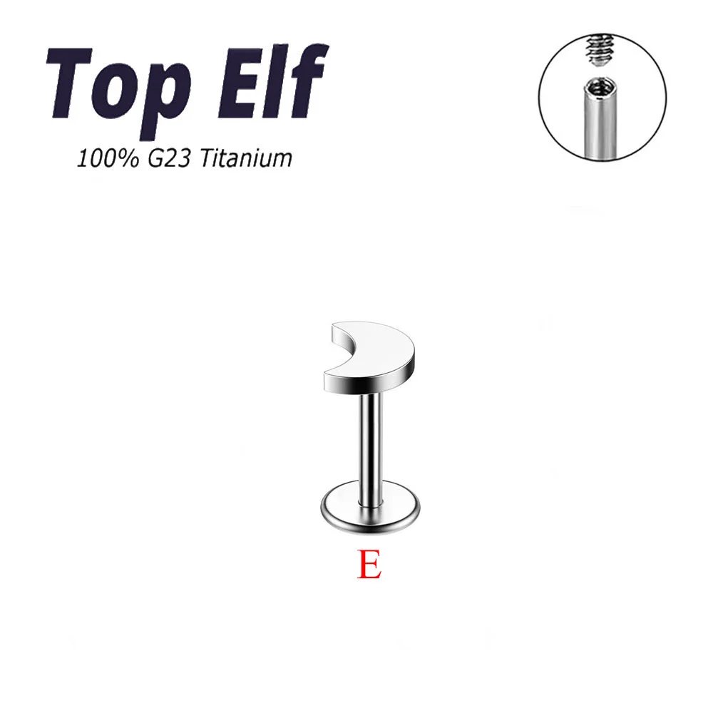 Hot selling G23 ASTM F136 titanium mens jewelry wholesale 16g stars moon cross and heart studs earrings jewelry korean earrings