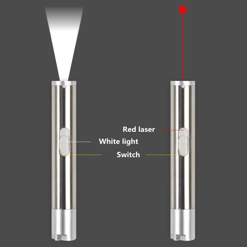 Cat Laser Toy Pen Interactive Toys for Indoor 7 Switchable Patterns Long Range 3 Modes Training Exercise Chaser Toy  USB