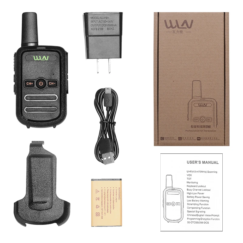 WLN Walkie Talkie Wireless Intercom System for Elderly/Kids Home Intercom System Room to Room Communication 1.5 Miles Long Range