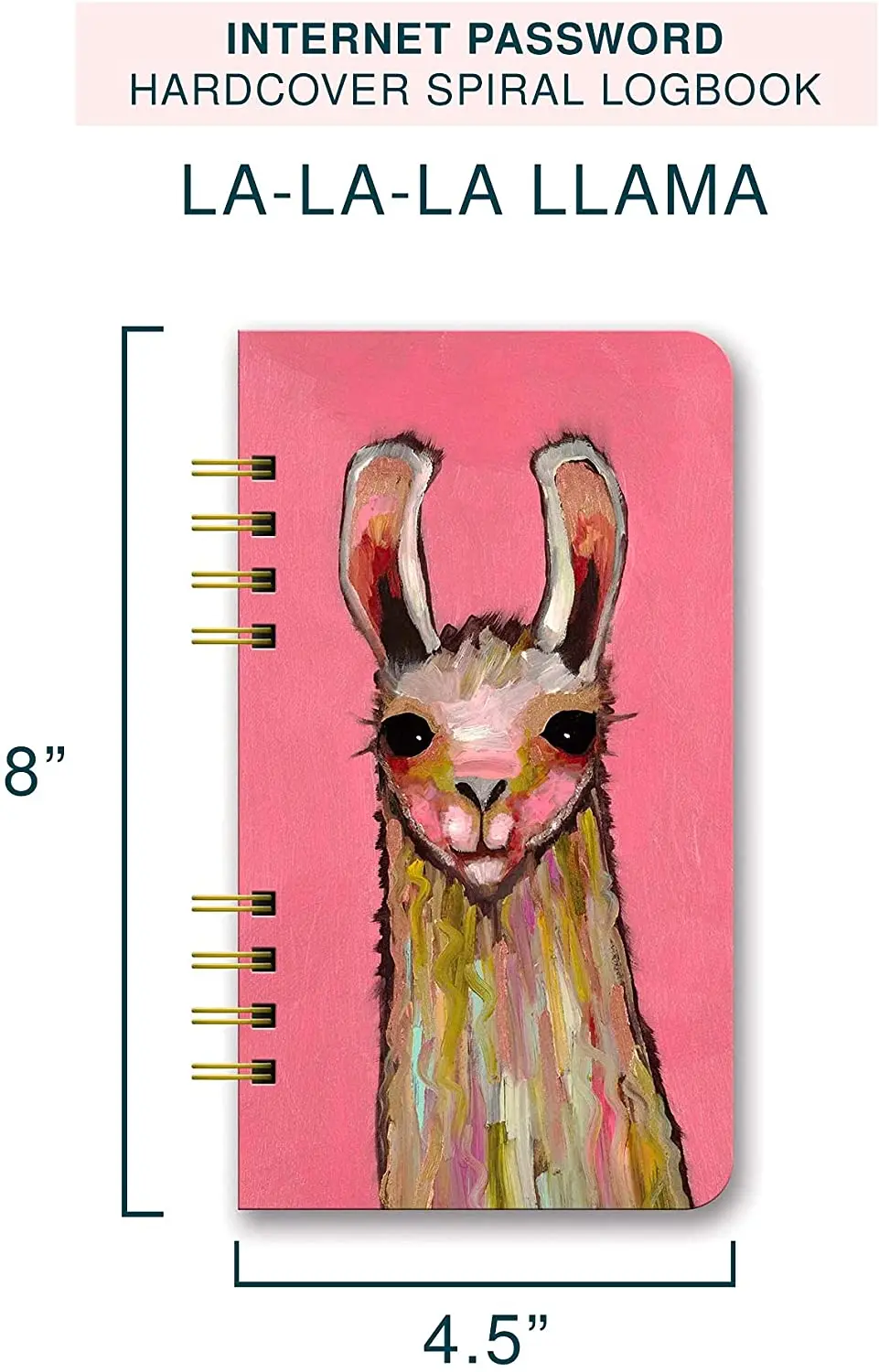 Portable Hardcover Spiral Internet Password Logbook with Passwords & PINs and Alphabetical Tabbed
