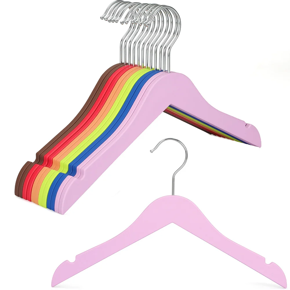 LINDON Colorful ABS Material Thin Kids Clothes Hanger with Rubber Coated
