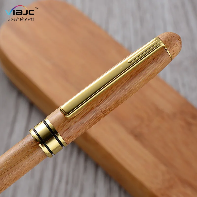 Luxury pens stationery new design high quality bamboo pen with logo laser engraving
